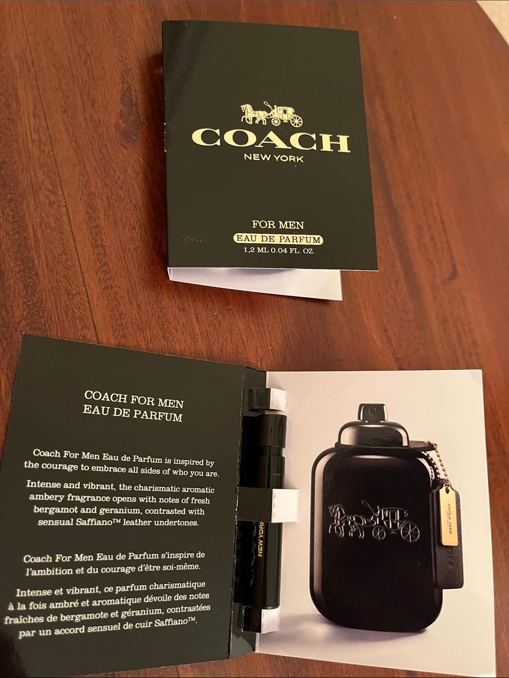 Coach For Men Eau de Parfum Sample Spray Set (2) – New & Unused